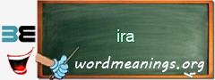 WordMeaning blackboard for ira